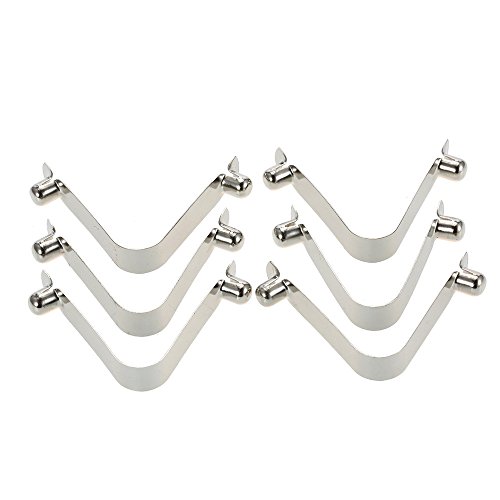 Anself 6pcs Kayak Paddle Spring Clips Tent Pole Clips Push Button Spring Snap Clip Bloqueio Tube Pin