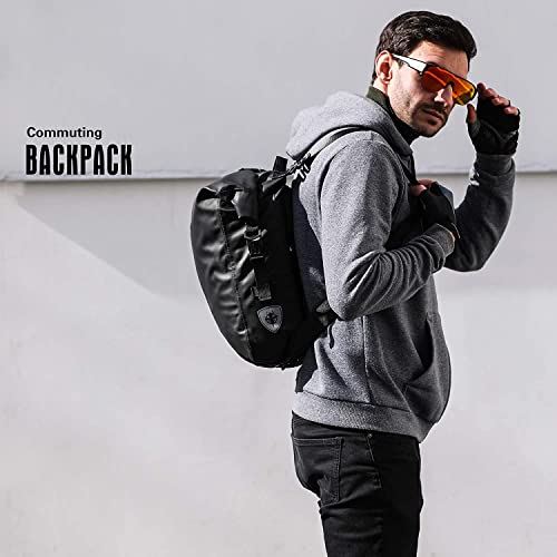 Rhinowalk Bike Pannier Bag, Waterproof Rack Bicycle Bag 20L, Bike Bag Shoulder Bag Laptop Pannier Backpack Professional Cycling Accessories(Black) #TOP5