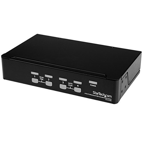 StarTech.com 4-Port KVM Switch OSD - 1U Rackmountable KVM Switch - USB