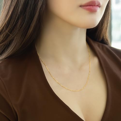 Carissima Gold Damen Diamantschliff Curb Halskette 18k (750) Gelbgold