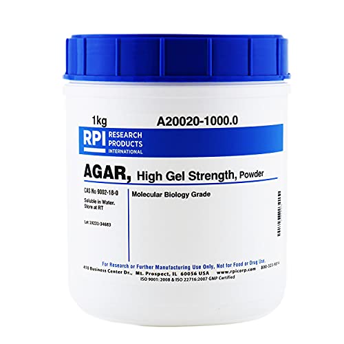 RPI A20020-1000.0 Agar, High Gel Strength, Powder, 1kg