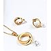 Produktbild Schmuckset Damen,Elegante Kette Ohrringe Set Gold Ring Um Zirkon Anhänger Geschenk Zum Valentinstag Geburtstag Für Mama Frau Freundin Party Prom Zubehör