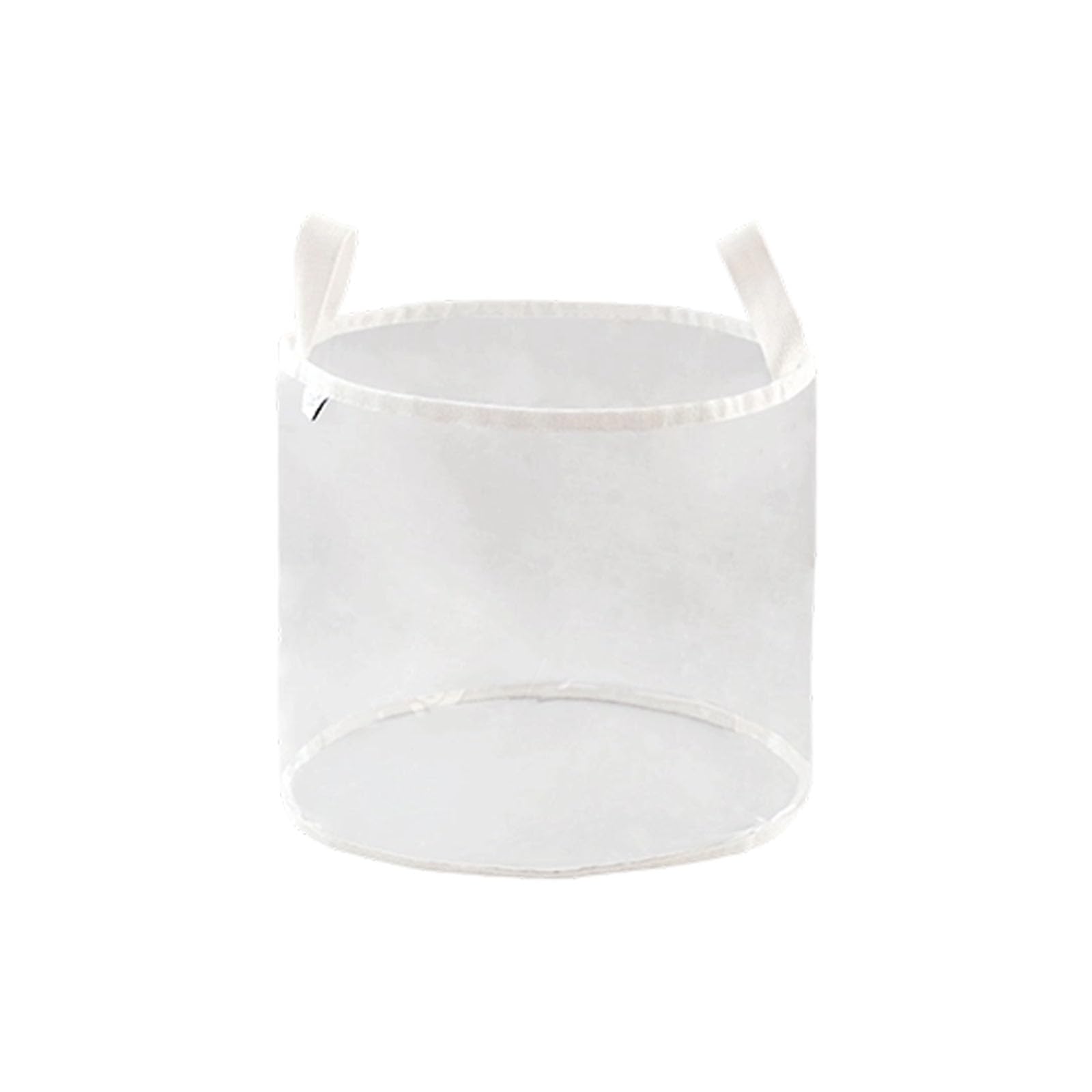 Multipurpose Storage Container with Handles, Foldable Clear PVC for Bedroom Bathroom Clear PVC Storage Bucket