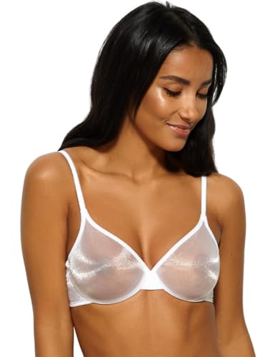 Image of Gossard Glossies Sheer Underwire Bra - Barely-There Moulded Plunge, Invisible Under Clothing