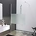 Produktbild BIJON Duschwand Glas 100 x 200 cm Teilsatiniert Duschabtrennung Glas 8 mm ESG Duschtrennwand, Duschglaswand, Glaswand-Dusche Walk-in Dusche, Glastrennwand, Nano - Lotuseffekt, M2