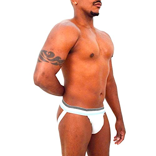 SD CLOTHING - Cueca Jockstrap Tapa Sexo Com Abertura Traseira | Cor: Branco REF:SD0014
