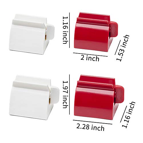 Rolling Tube Toothpaste Squeezer with Frosted Handles, Turn Easily, Toothpaste Dispenser for Bathroom, Saves Toothpaste and Creams, Eco-Friendly Manual Toothpaste Squeezer, 2 Colors,2 Size (White, L) - Thumbnail 5