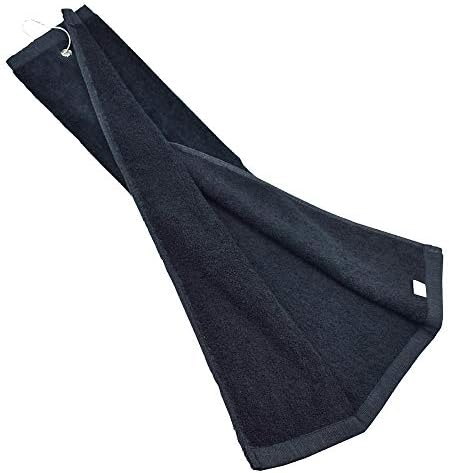 Hauni Golf Towel with Clip Grommet Cotton Terry-Cloth for Golf Bag, 16 x 23.6 Inches