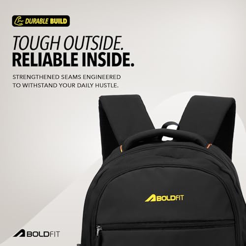 Image of Boldfit Laptop Backpack for Men & Women Premium Stylish Bags Ideal College Bag, Office Backpack & Travel Bag Water-Resistant with Bottle Holder