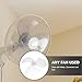 HOMSFOU Electric Fan Blades Replacement 14 Inch and 16 Inch Plastic Fan Blades Parts Accessory for Standing and Desktop Fans Low Noise Easy Installation