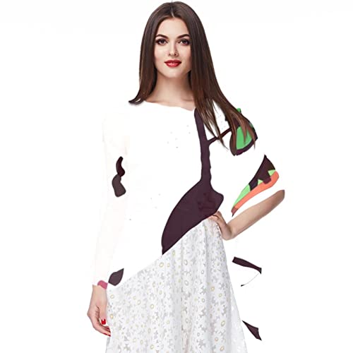 Foulard mousseline de soie chat multicolore contre les courants d'air