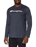 Lange Ärmel Champion Herren - Classic Logo Langarm T-Shirt - Blau, M
