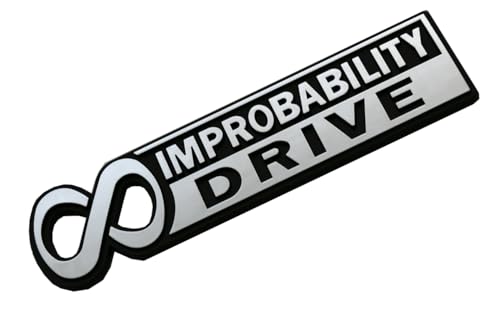 Image of 2Pcs Infinite Improbability Drive Emblems 3D Car Badge for Universal Car Truck SUV Vehicle Window Door Chrome