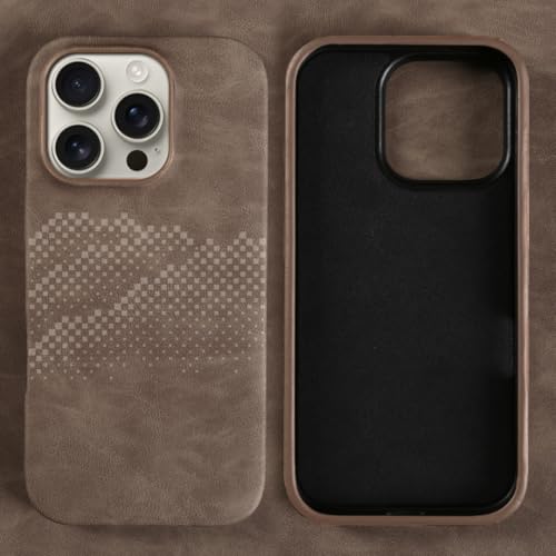 Coque en Cuir iPhone 13 Luxe Élégante et Rigide Kaki