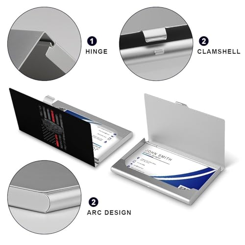 Thin Fire Firefighter Line Flag Business Card Holder Slim Credit Case Pocket Name Case Wallet for Men Women4