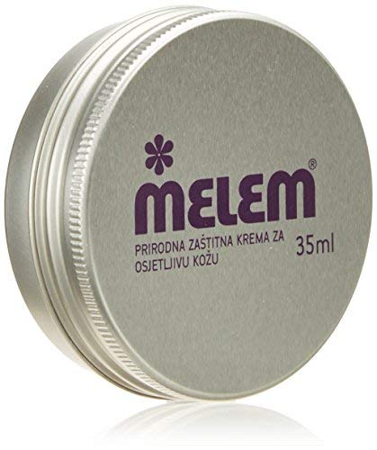 Melem Skin and Lip Balm with Lanolin, Moisturizes Dry, Flaky and Cracked Skin, in Single Large Tin (1.2 oz.)