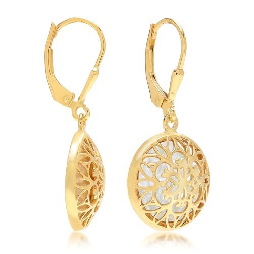 Image of TRUESILVER ACPL 925 Sterling Silver BIS Hallmarked Designer Drop & Dangle Leverback Earrings for Women