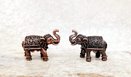 Image of Copper Standing Elephant Idol 1.4 in | 125g