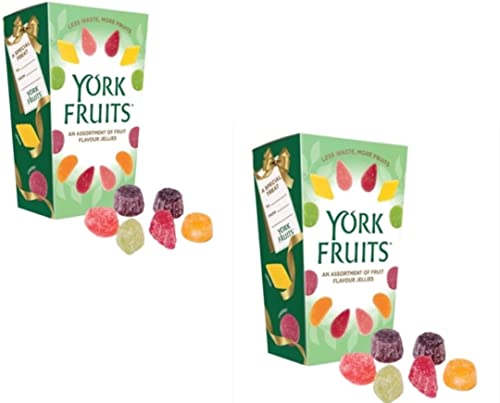 2 x York Fruits Flavour Jellies 350g- Assorted Flavour Jellies in Lemon. Cherry, Raspberry, Mandarin, Strawberry & Lime