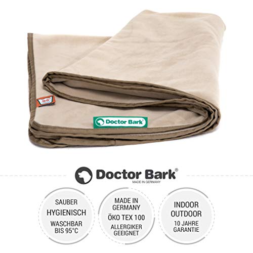 Doctor Bark | kuschelige Hundedecke waschbar bis 95°C, hygienische, weiche Fleecedecke für Sofa und Hundebett, Flauschige Haustierdecke - Made in Germany (L - 120x90 cm/Beige)
