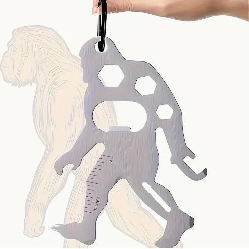 1 herramienta multiherramienta Sasquatch de acero inoxidable, multiherramienta de pie grande, herramienta multiusos, abrebotellas, llavero