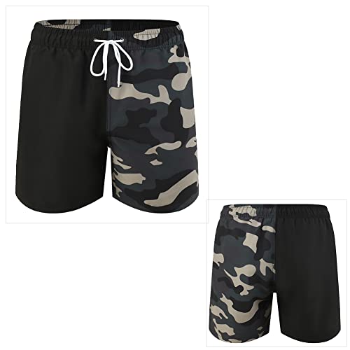 SNOW DREAMS Mens Swimming Trunks 5 inch Swim Shorts Qucik Dry Bathing Suits Lightweight2