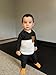 HIHA 3-4T Toddler Boy Fall Winter Clothes Waffle Sweatshirt Tops Pant Outfit Color Block Sweatsuit Long Sleeve Clothing Black