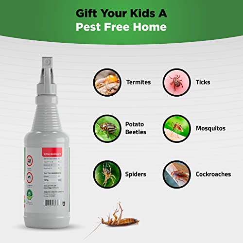 Germofin Scour Organic Home Pest Control Spray - Peppermint Oil - Kills & Repels, Ants, Roaches, Spiders, And Other Pests Guaranteed - All Natural - Pet Safe - (Indoor/Outdoor Spray - 16Oz #TOP3