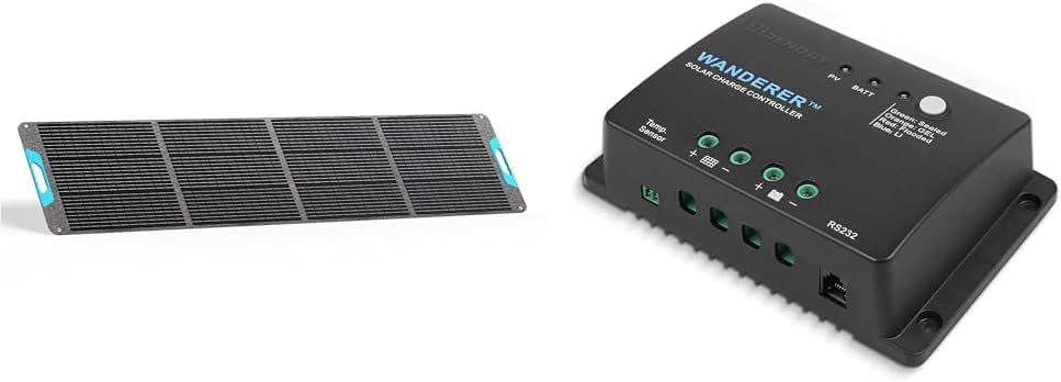 Renogy 200W Portable Solar Panel Foldable Charger Kit with 20A 12/24V Solar Charge Controller for RV Camping Off Grid