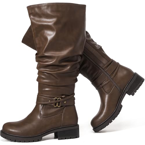 Luoika Women's Extra Wide Calf Knee High Boots, Wide Width Winter Tall Boots.