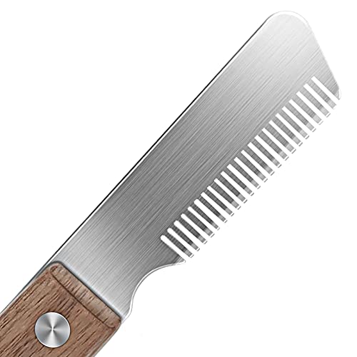 TOTOKA Pet Hair Removal Shedding Comb for Dogs,Solid Wood Pet Comb Grooming Tool for Dog & Cat Long Hair Cat Hair… - Image 5
