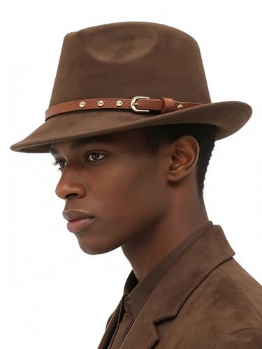 Up to 41% Off Wotfim Suede Fedora Hats for Men Women - Image 3