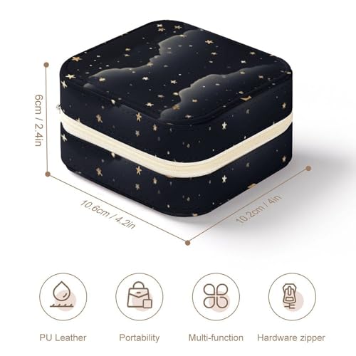 Boîte à bijoux colliers anti-nœuds, format nomade compact lune - 3