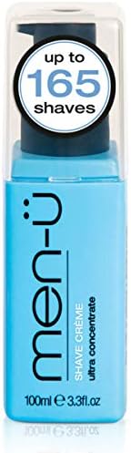 men-ü High-performance Shave Cream, For men With Long Lasting/Ultra-Concentrate Formula with Tea Tree Oil/Lubricants & Moisturisers, 100 millilitres