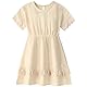 Toddler piger kjole børnekjoler bomuld ensfarvet kjole A-line afslappet kjole festlig prinsesse Sommerkleid efterår kjole（beige,3-4 Jahre）