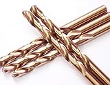 5 Pcs Pack 1/2 Inch M35 HSS Cobalt Jobber Length Twist Drill Bits General Purpose HSS Cobalt Drill Bit 135 Deg.Split Point Drilling Steel, Metal, Iron. (1/2-5 Pcs)