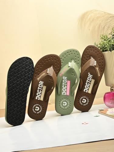 Image of DOCTOR HEALTH SUPER SOFT Women's Orthopedic Sandals And Slippers | Lightweight Anti-Skid Comfort Slides for Heel Pain Relief | Soft Cushion Sole Footwear for Everyday Use