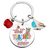 Best Teacher Ever Keychain for Teacher Appreciation Gifts First Day Of School Gifts for Teachers Back To School Gift World Teachers Day Thanksgiving