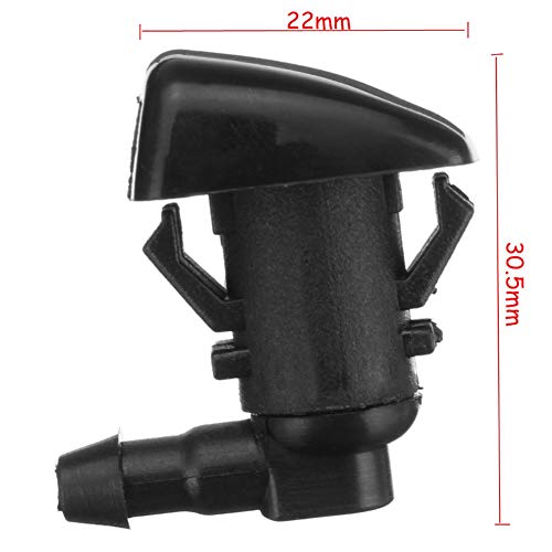Cheriezing 2 Pcs Front Windshield Washer Nozzles Wiper Spray Kit Single Hole Compatible For 2008 2009 2011 Ford Focus, 2007-2011 Edge, 2007-2010 Lincoln Mkx # 8S4Z17603Aa #TOP5