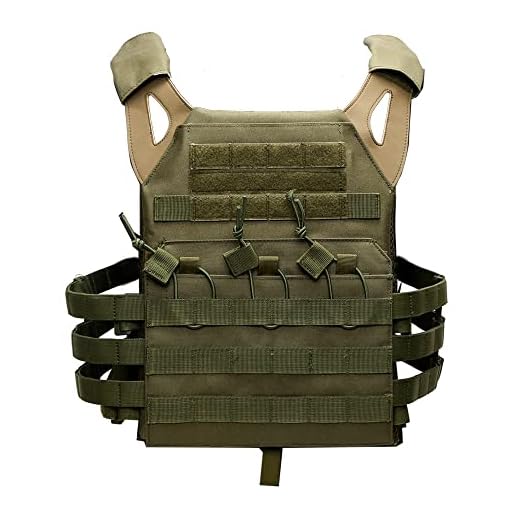 Tactical Airsoft Outdoor Molle Breathable JPG Vest Game Protective Vest Modular Chest Set Vest for Fun (OD Green)