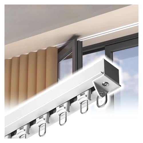 Juego de rieles ajustables para montaje en techo, riel de aluminio oculto para separadores de habitaciones y soluts de privacidad, longitud versátil para decoración del hogar y la oficina