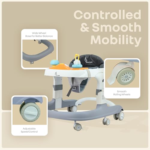 R for Rabbit Little Feet Sportz Baby Walker Grey Grey White - Image 6
