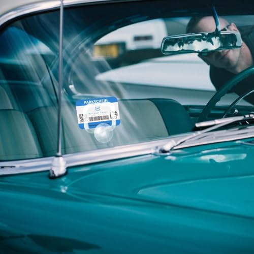 Wicked Chili 2er Set Parkausweis Auto Halterung Windschutzscheibe mit 30mm Saugnapf, Kartenhalter, Parkscheinhalter, Parkausweishalter, Kartenhalter Autoscheibe (Made in Germany) transparent, 2X