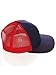 Daxton USA Cities Trucker Mesh Structured Hat Mid Profile Snapback Cap - Boston Navy Red Red