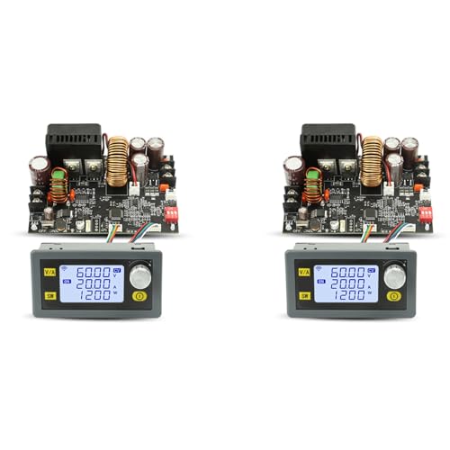Ronlok 2 x XY6020L ajustable CNC estabilizado voltaje constante fuente de alimentación y módulo de corriente reductor, B