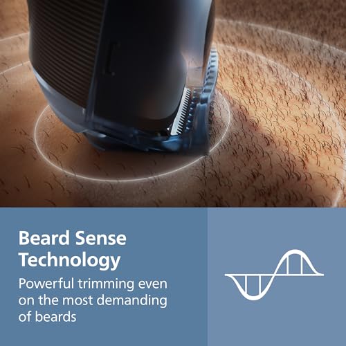 Image of Norelco Philips Beard Trimmer 5000 Series, 100% Waterproof Beard Styler, Precision Dial with 40 Lock-in Trimming Settings, Self-Sharpening Metal Blades & Beard Hair Mess Collector, BT5775 /40
