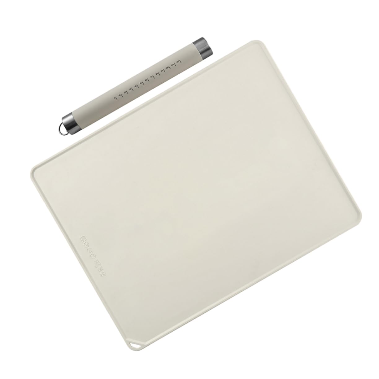1 Satz Multifunktions Teigmatte aus Silikon und Edelstahl in Beige