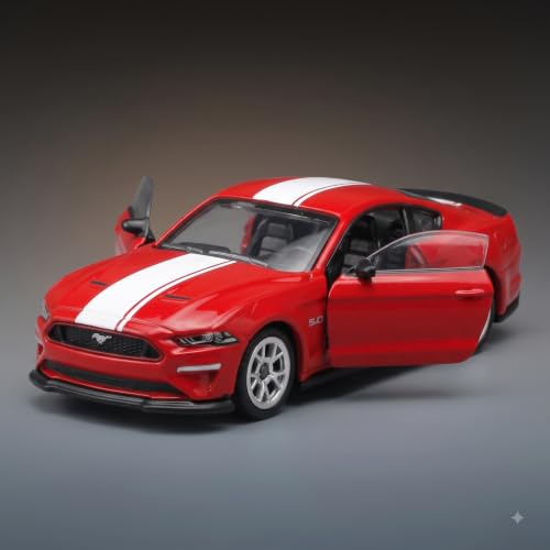 Image of Wizplex CCA Officially Licensed Ford Mustang GT 1:64 Scale Die Cast Metal Car - Collectible Alloy Muscle Coupe with Openable Doors & Free-Rolling Wheels, Display Showpiece for Kids 3+