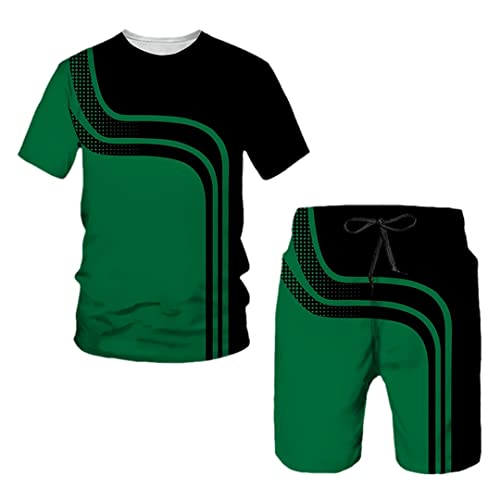 Survêtement d'été pour homme t-shirt et short uni ensemble de sport Ts2797 L