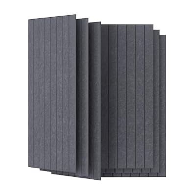 6Pcs 47.2"x23.6" Acoustic Panels,Sound Absorbing Panels,Heather Grey